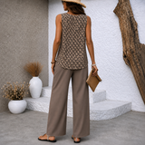 Virelisse™ | Elegante Tweedelige Zomerset met Bedrukte Top