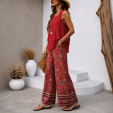 Velanira™ | Elegante Tweedelige Zomerset met Boho Bloemenprint
