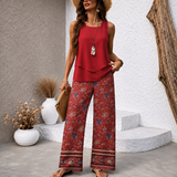 Velanira™ | Elegante Tweedelige Zomerset met Boho Bloemenprint