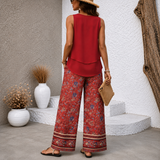 Velanira™ | Elegante Tweedelige Zomerset met Boho Bloemenprint