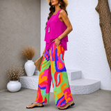 Zafirielle™ | Vrolijke Tweedelige Zomerset met Kleurrijke Print