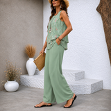 Mirellune™ | Elegante Tweedelige Zomerset met Bloemenprint Top