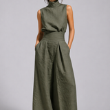 Salma™ | Elegante Tweedelige Zomerset met Wijde Broek