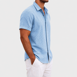 Laurent | Korte Mouwen Textured Overhemd