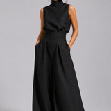 Salma™ | Elegante Tweedelige Zomerset met Wijde Broek
