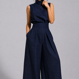 Salma™ | Elegante Tweedelige Zomerset met Wijde Broek