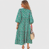 Fleur | Ontspannen Laag Maxi Jurk met Kimono Mouwen