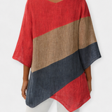 Vreni | Vloeiende Tuniek met Colorblock-patroon
