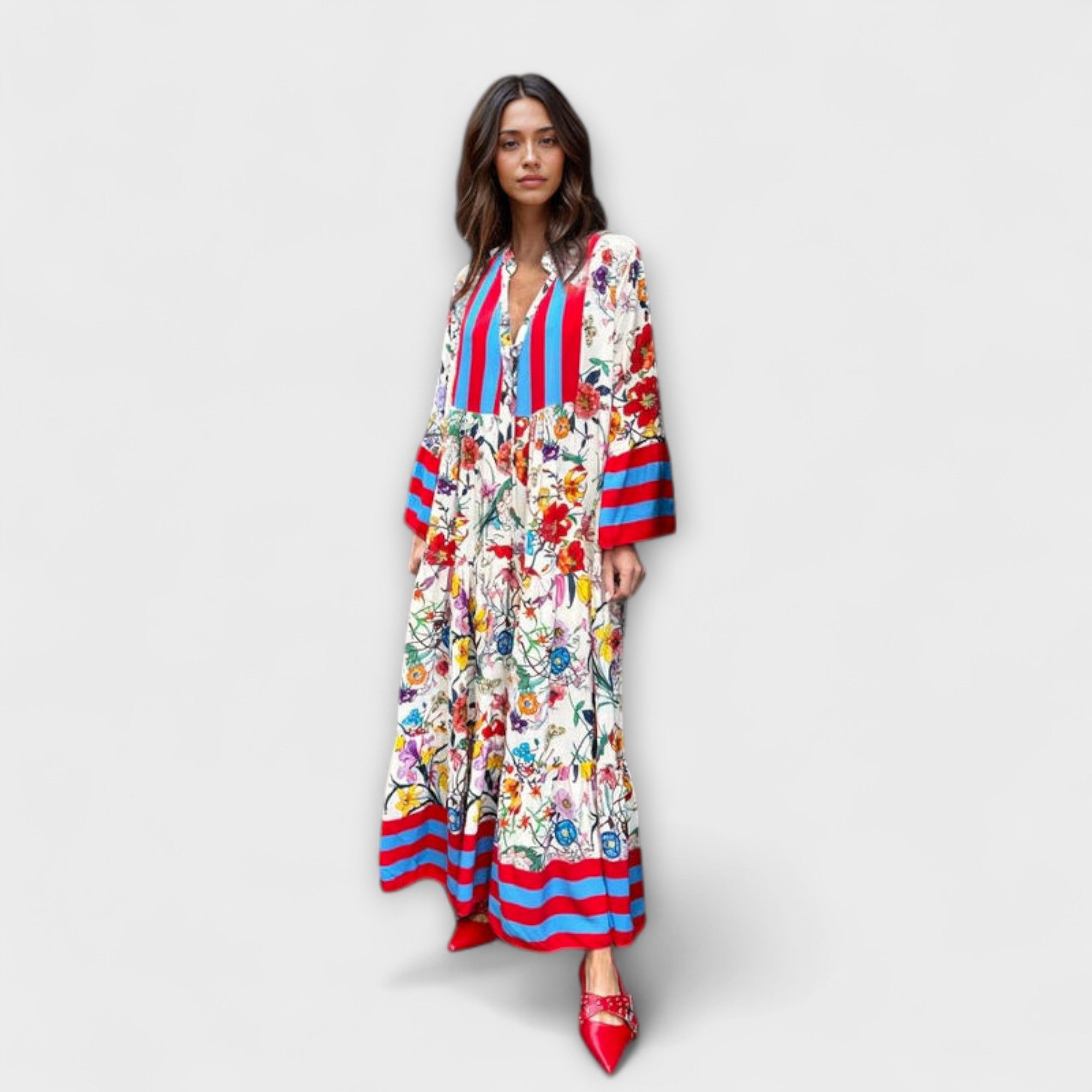 Oriana - Maxijurk met bloemenprint