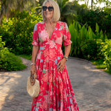Miriam – Bloemenjurk met V-hals