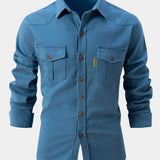 Chemise in Denim Mix - Knopen