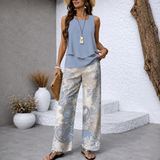 Sereluna™ | Elegante Tweedelige Zomerset met Paisley Print