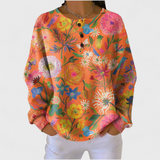 Faustine - Pullover met kleurrijk bloemenpatroon