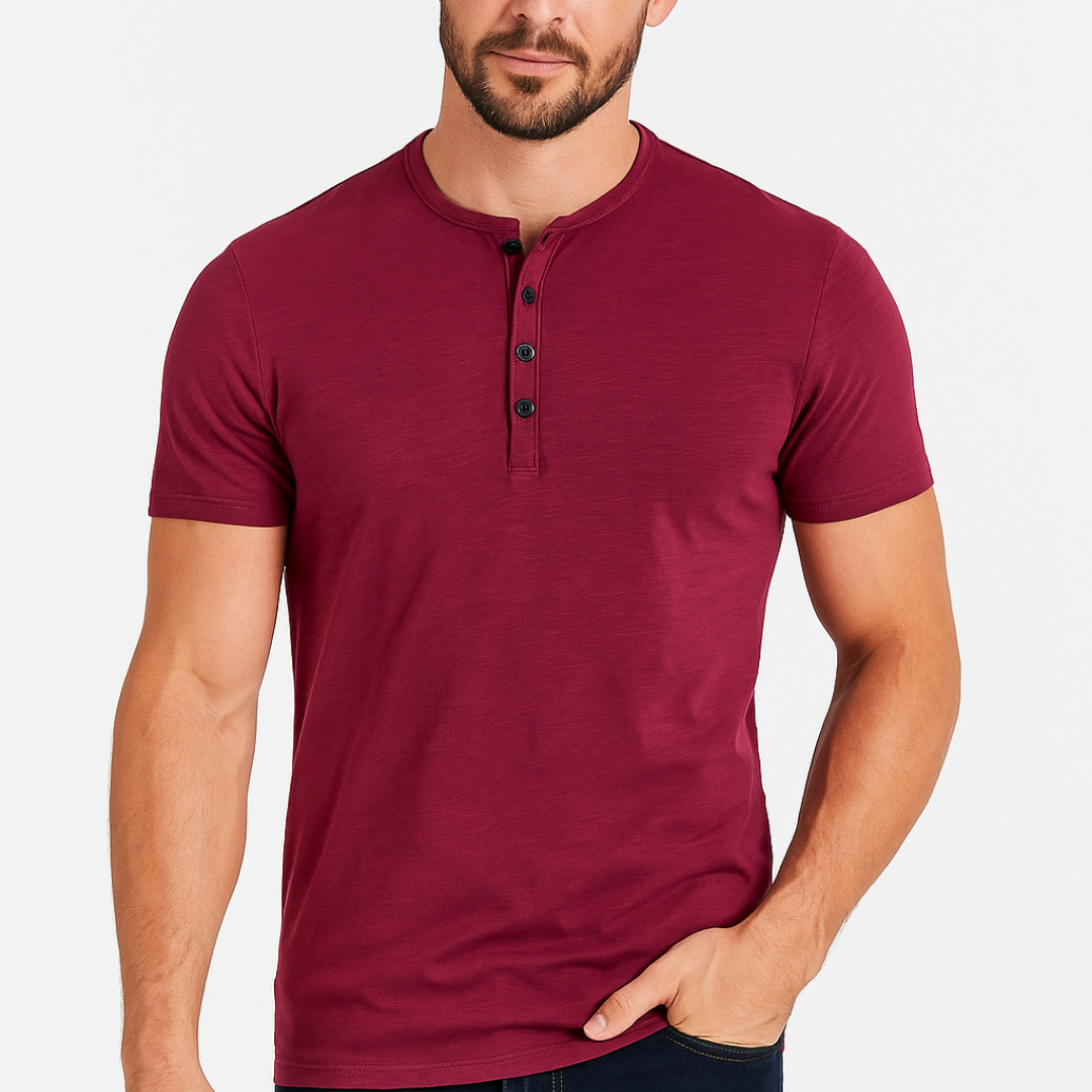 Henley Shirt - Knopkraag
