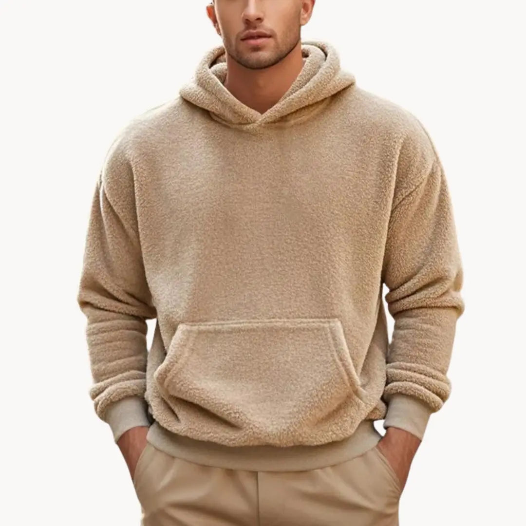 Hoodie - Gemêleerd Fleece met Capuchon