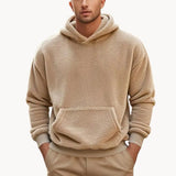 Hoodie - Gemêleerd Fleece met Capuchon
