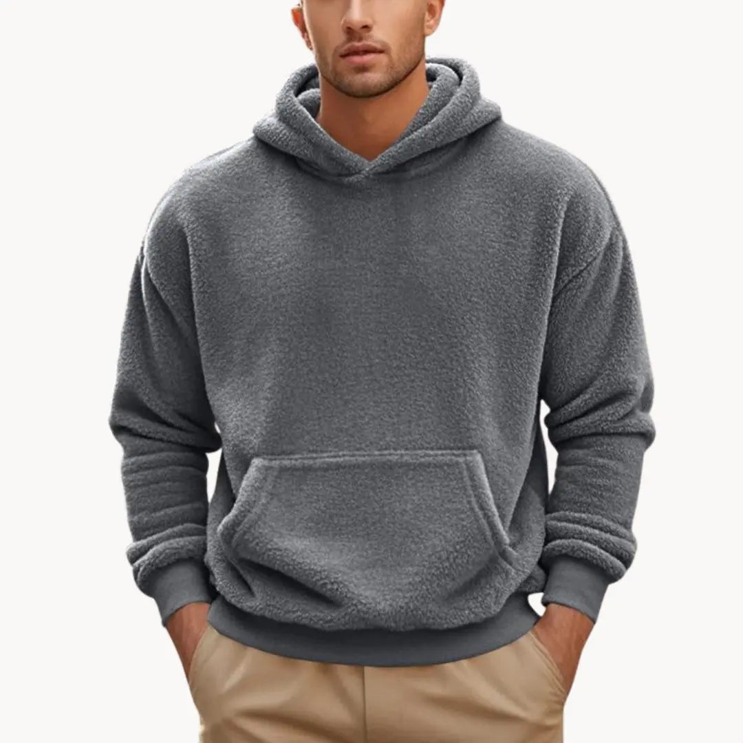 Hoodie - Gemêleerd Fleece met Capuchon