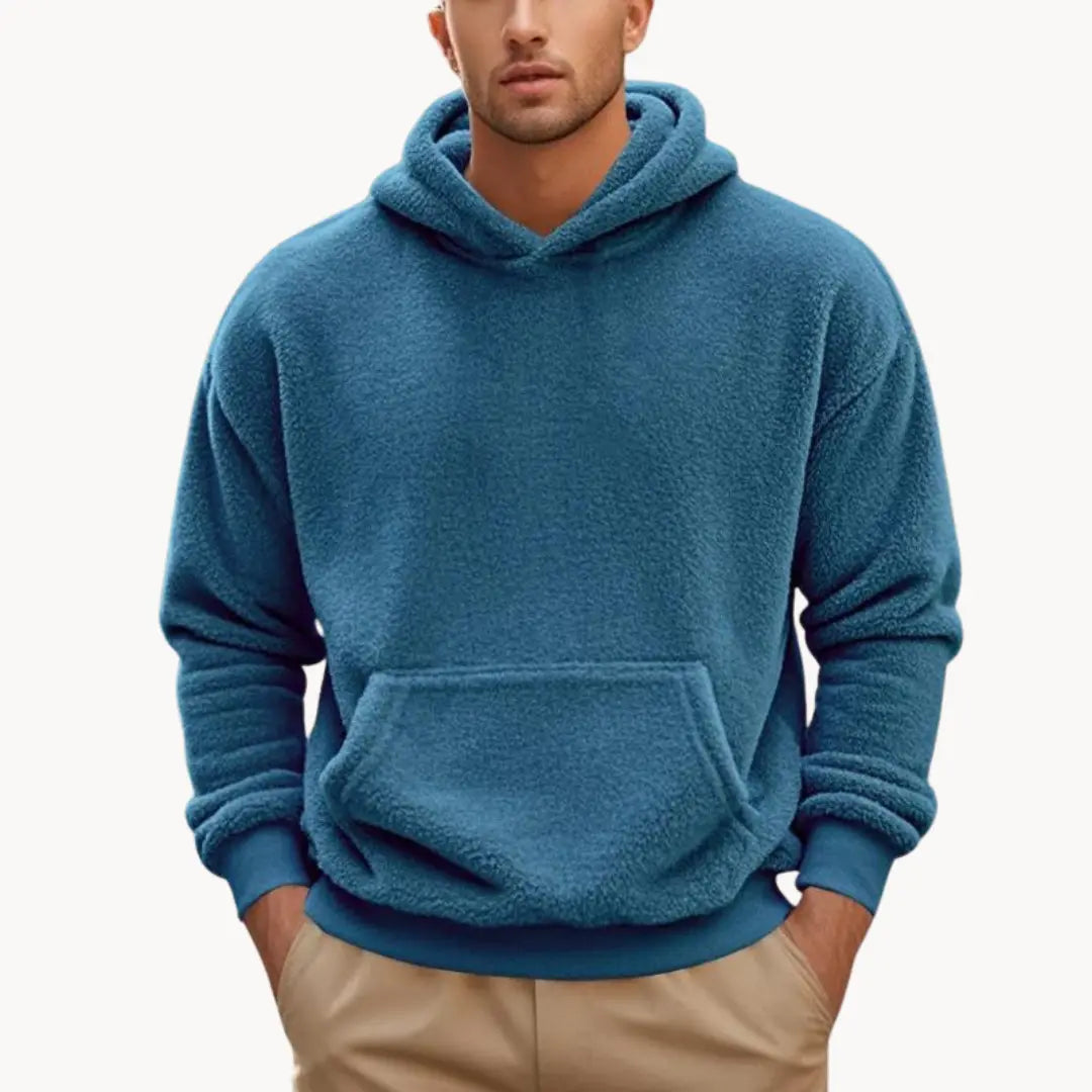 Hoodie - Gemêleerd Fleece met Capuchon