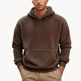 Hoodie - Gemêleerd Fleece met Capuchon