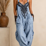 Emma™ | Ruimvallende Boho Jumpsuit met Borduurdetail