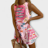 Mirava – Mini Jurk in Roze Print