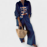 Zairine - Set met Koi-patroon in Blauw