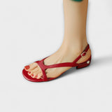 Evelyn - Elegante Platte Sandalen Minna met Verfijnd Afwerking