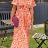 Elis – Lange, luchtige jurk met bloemenprint