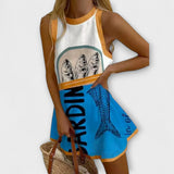 Beatriz - Mini Jurk met Maritieme Touch