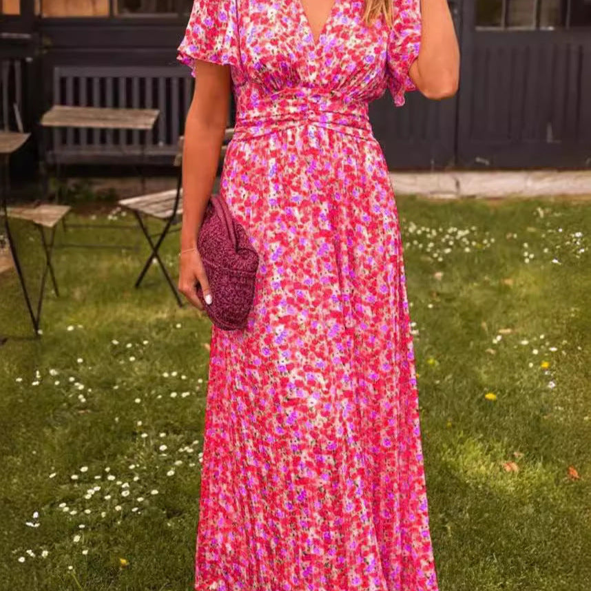 Elis – Lange, luchtige jurk met bloemenprint