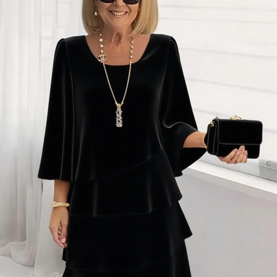 Maria – Elegante midi-jurk met ruffles