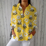 Claudina - Blouse met Bijen en Lichtheid