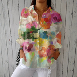Inês - Elegante Aquarelblouse met bloemmotief