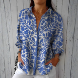 Elise - Blouse met Vogels in de Tuin