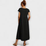Emma | Lichte Midi Zomerjurk met Empirelijn