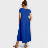 Emma | Lichte Midi Zomerjurk met Empirelijn