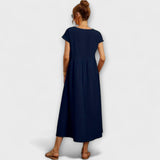 Emma | Lichte Midi Zomerjurk met Empirelijn