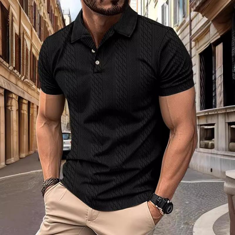 Polo Shirt - Relaxed Jacquard Textuur