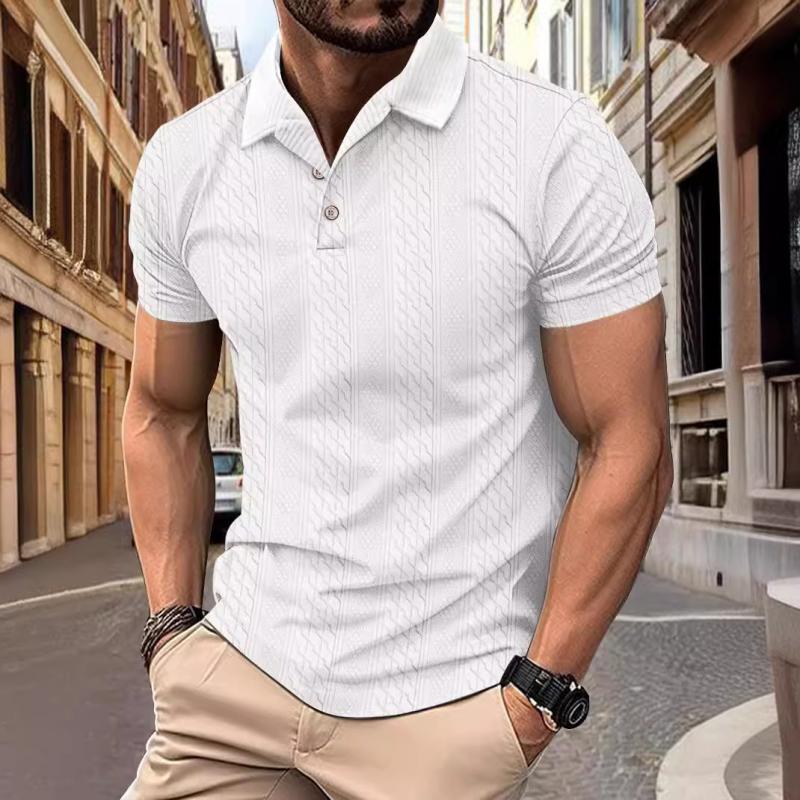 Polo Shirt - Relaxed Jacquard Textuur
