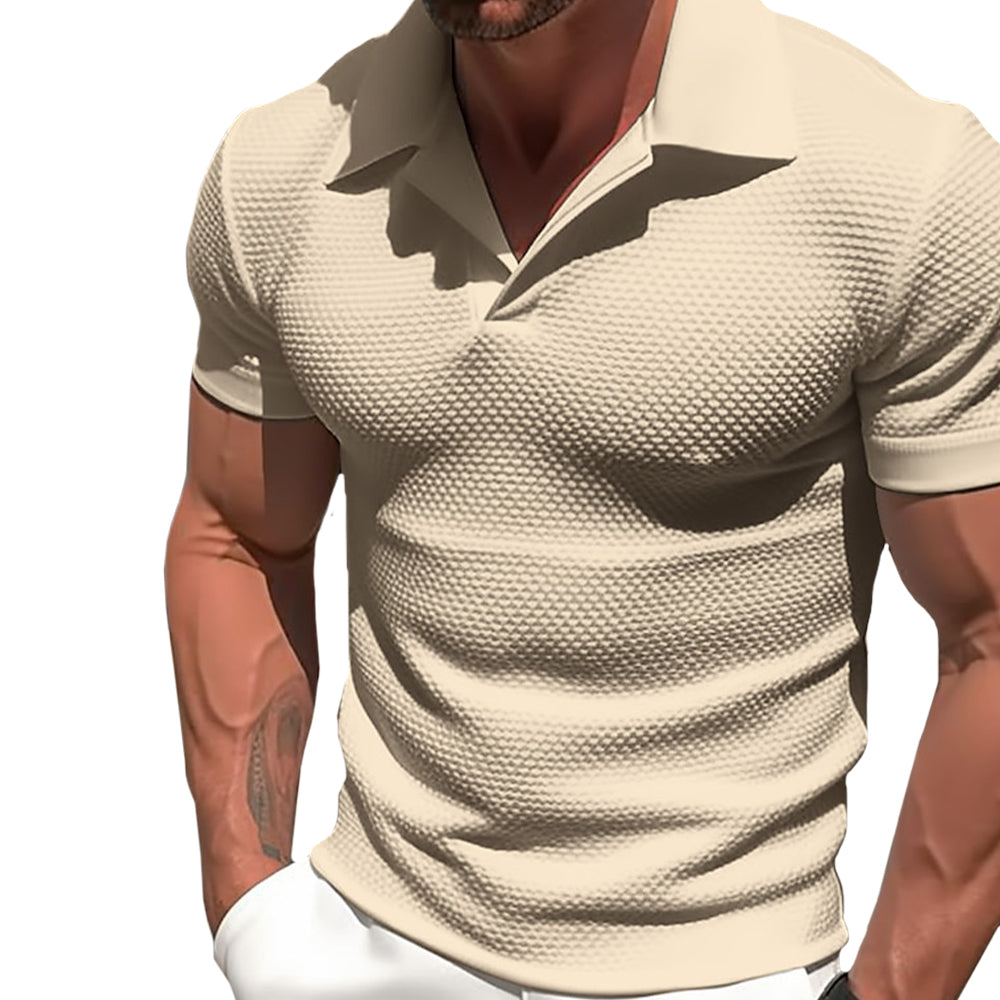 Polo in Polyester Mélange - Zip