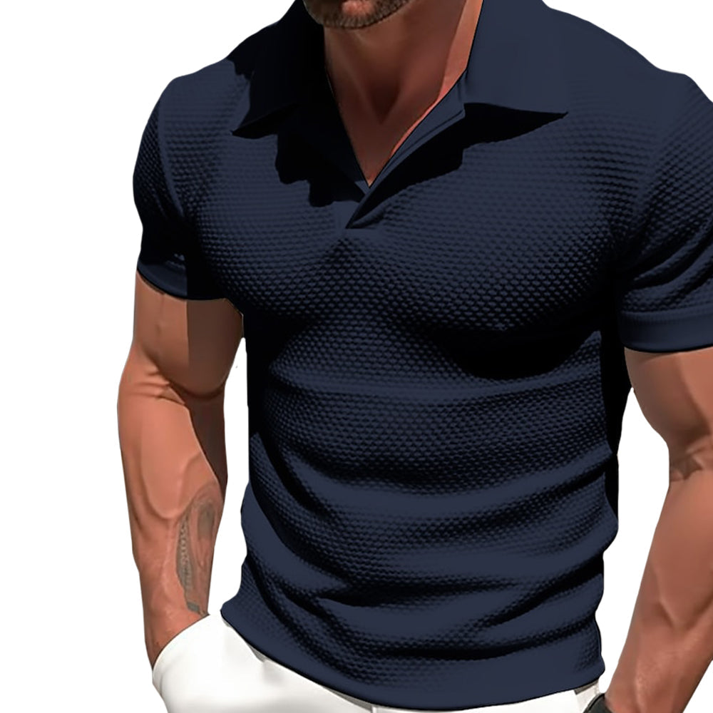 Polo in Polyester Mélange - Zip