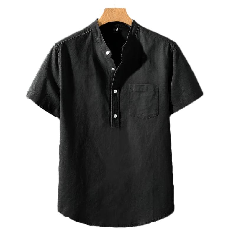 Polyester Mix Shirt - Hoge Kraag