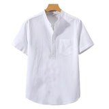 Polyester Mix Shirt - Hoge Kraag