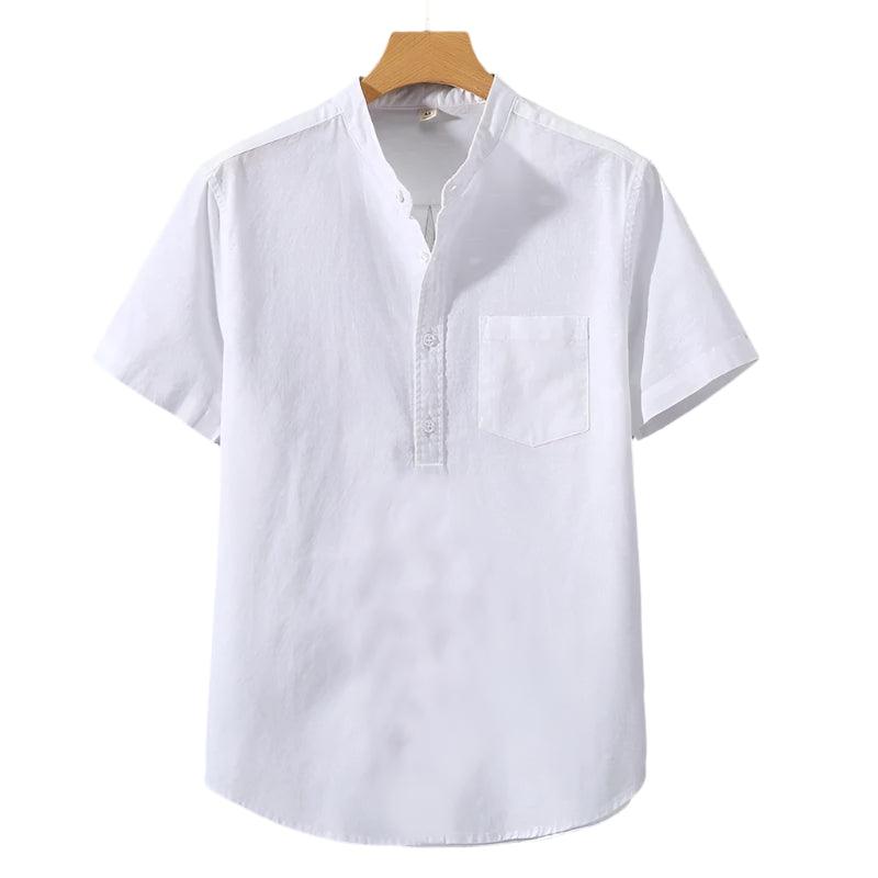 Polyester Mix Shirt - Hoge Kraag