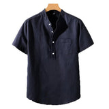 Polyester Mix Shirt - Hoge Kraag