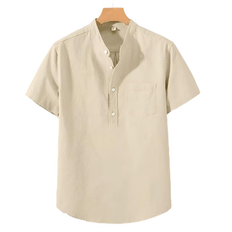 Polyester Mix Shirt - Hoge Kraag