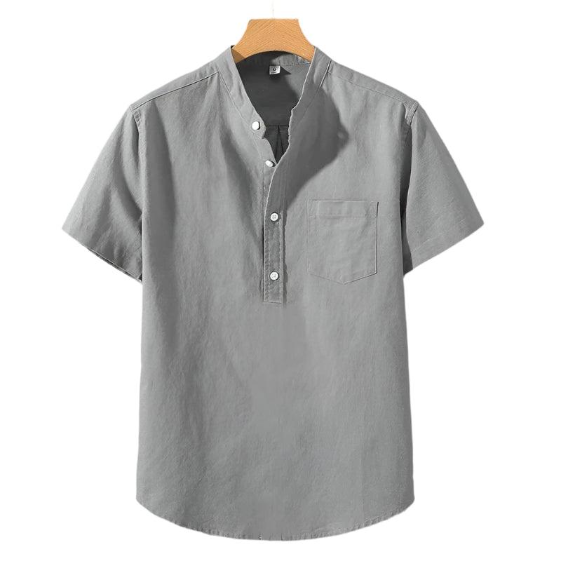 Polyester Mix Shirt - Hoge Kraag