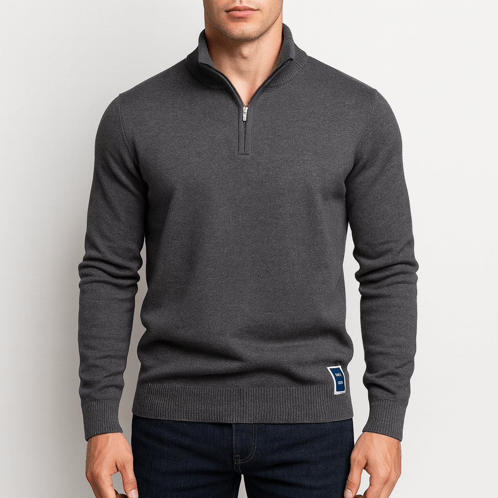 Sweater met Rits - Slim Fit