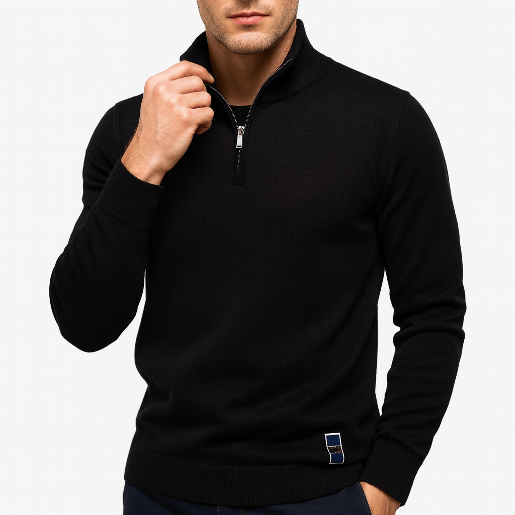 Sweater met Rits - Slim Fit