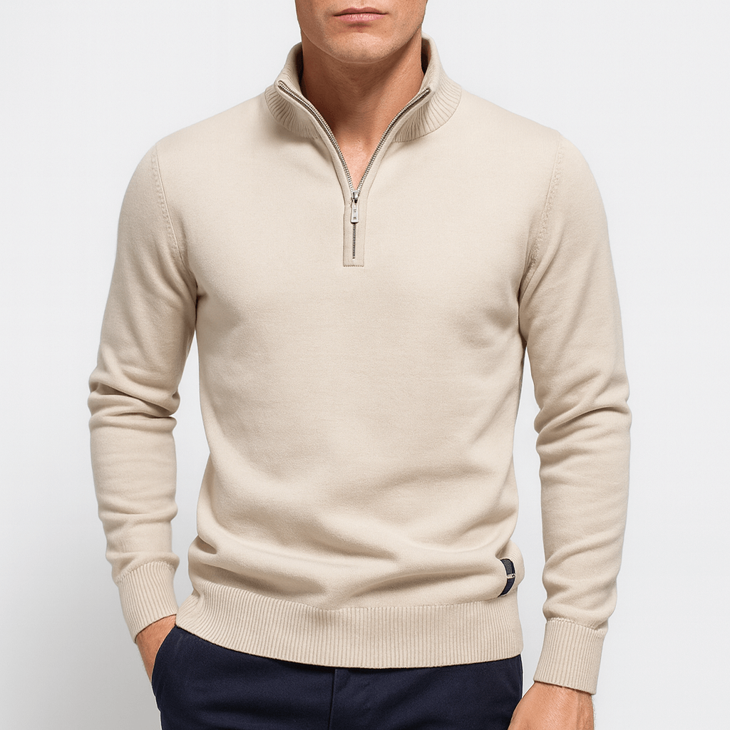 Sweater met Rits - Slim Fit